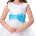 Grace Karin Sleeveless White Flower Girls Dress One Piece Birthday Party Dresses CL4607